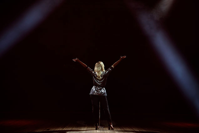 Soprano performing on stage