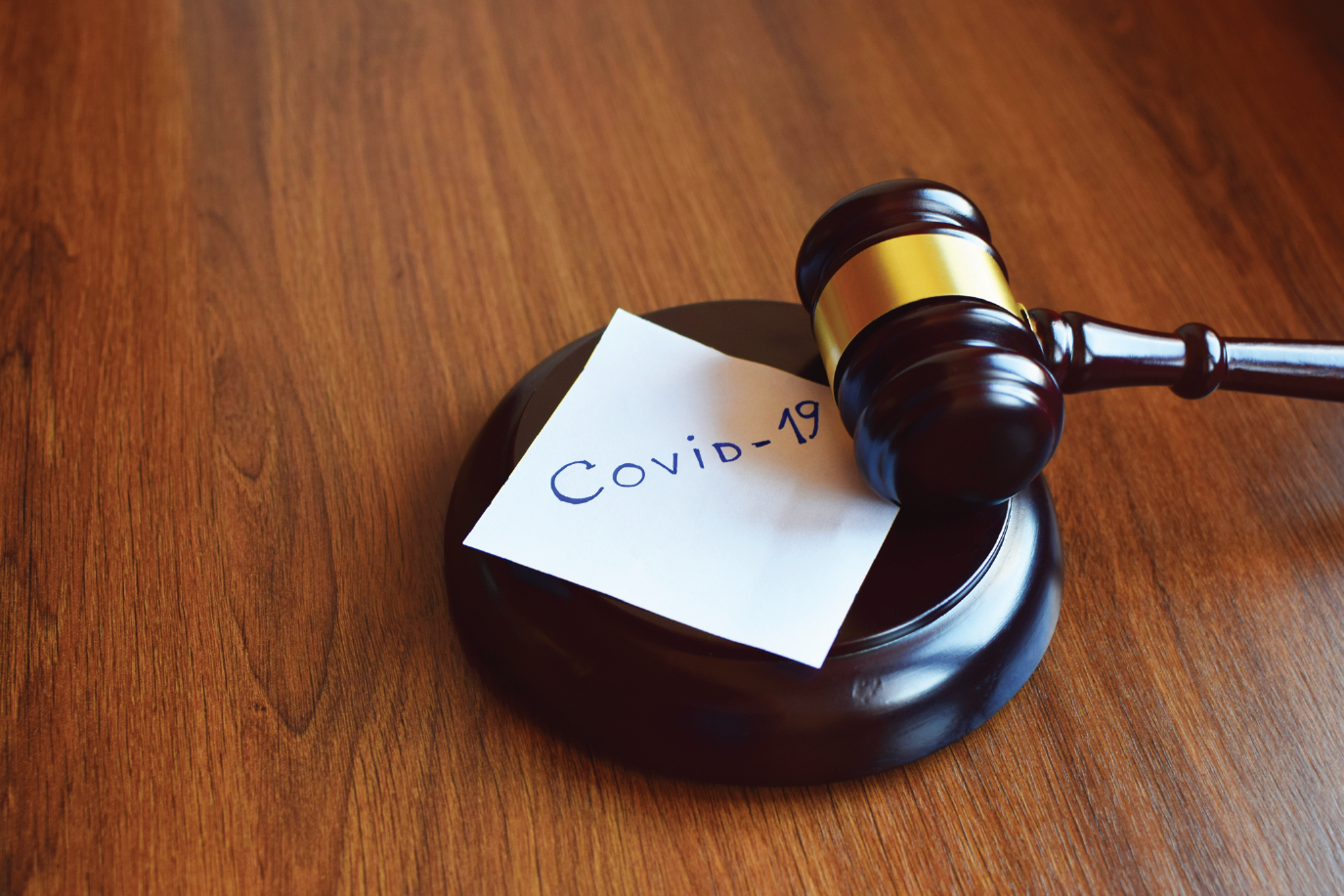 Judge's gavel and block