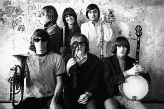 A black and white picture of Jefferson Airplane