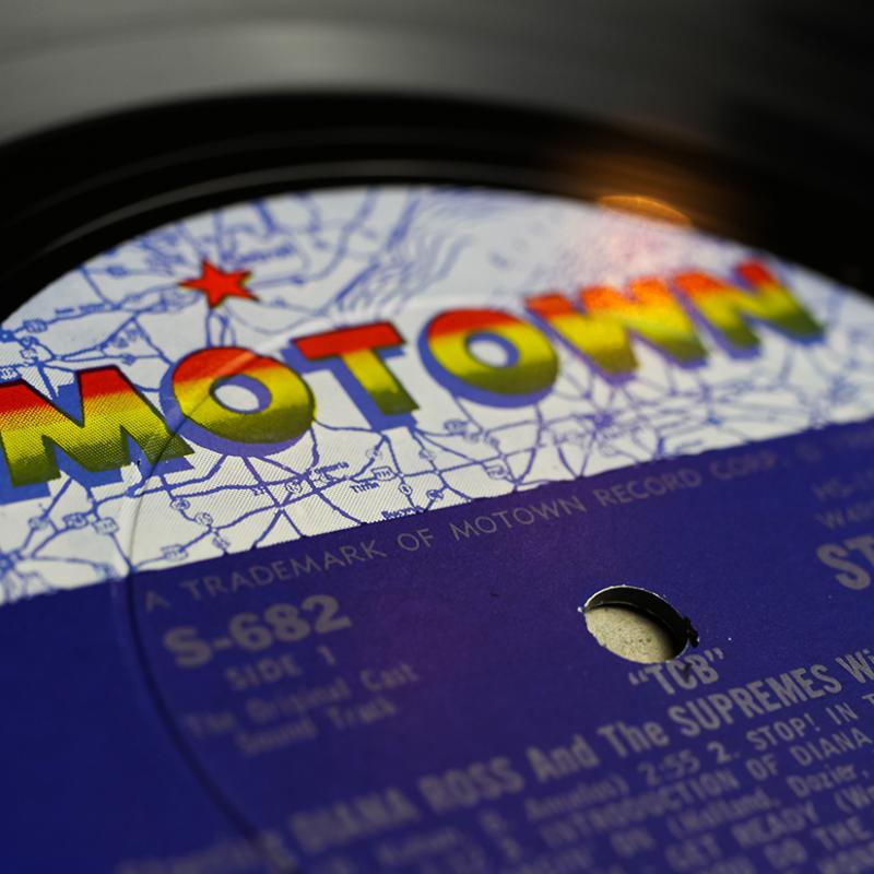 photo of Motown vinyl record label