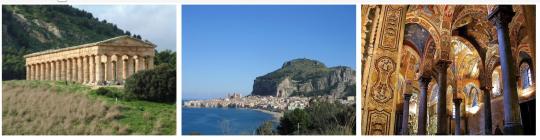 Images of famous Sicilian landmarks
