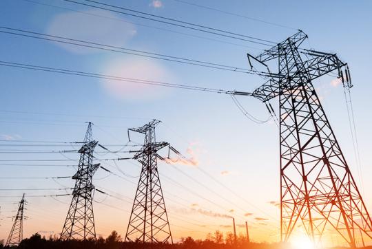 Power lines and towers